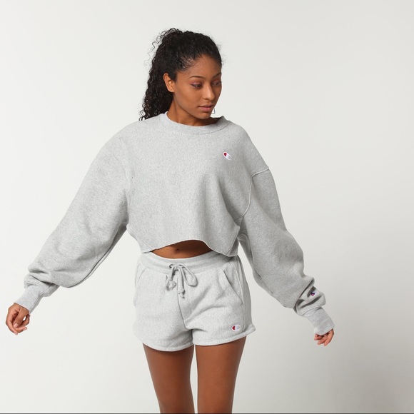 Champion Cropped Sweatshirt New - Picture 3 of 4